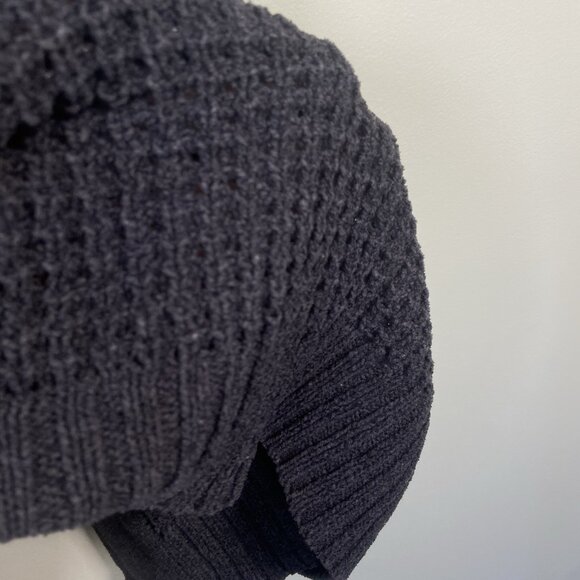 Jason Wu Waffle Knit Gray Oversized Long Sleeve Cardigan With Belt Size‎ M Cozy - Picture 7 of 10